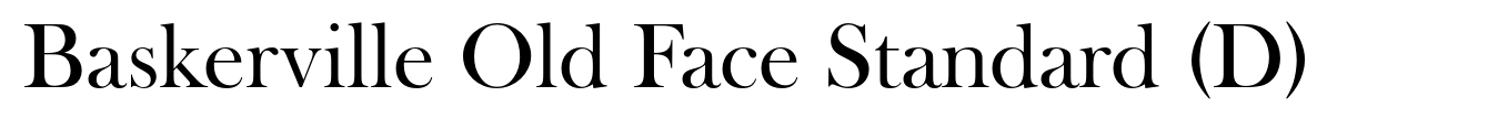 Baskerville Old Face Standard (D) image